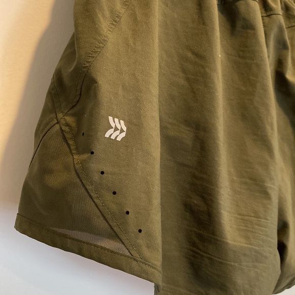 All in Motion Running Shorts in Olive Green - Picture 3 of 4